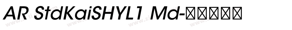 AR StdKaiSHYL1 Md字体转换